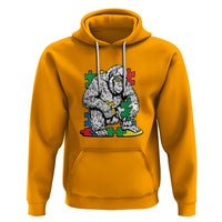 Autism Awareness Bigfoot Puzzle Autistic Warrior Hoodie - Wonder Print Shop