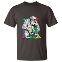 Autism Awareness Bigfoot Puzzle Autistic Warrior T Shirt - Wonder Print Shop
