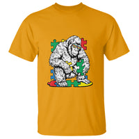 Autism Awareness Bigfoot Puzzle Autistic Warrior T Shirt - Wonder Print Shop