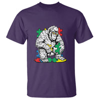 Autism Awareness Bigfoot Puzzle Autistic Warrior T Shirt - Wonder Print Shop