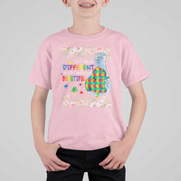 Autism Awareness T Shirt For Kid What Makes You Different Is What Makes You Beautiful Autistic Elephant Mom - Wonder Print Shop