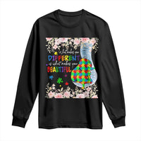 Autism Awareness Long Sleeve Shirt What Makes You Different Is What Makes You Beautiful Autistic Elephant Mom