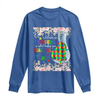 Autism Awareness Long Sleeve Shirt What Makes You Different Is What Makes You Beautiful Autistic Elephant Mom