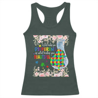 Autism Awareness Racerback Tank Top What Makes You Different Is What Makes You Beautiful Autistic Elephant Mom