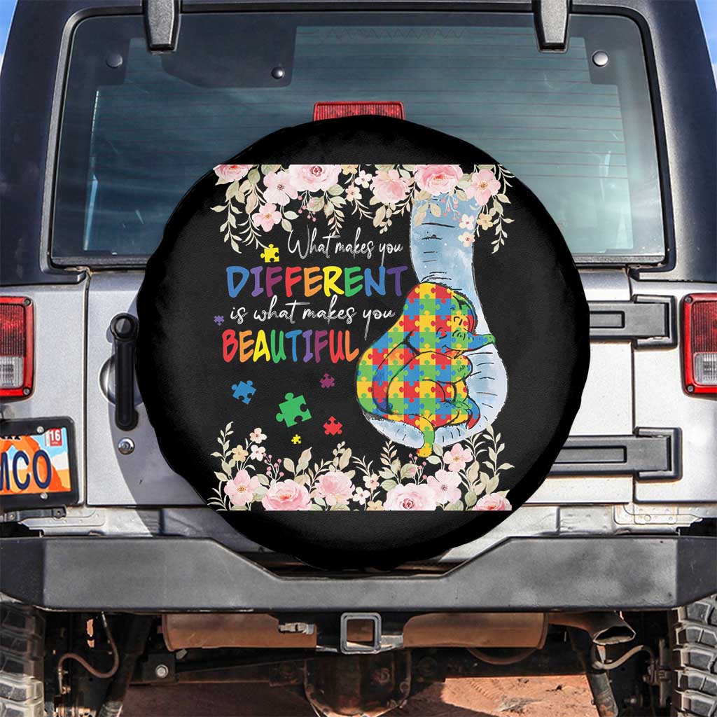Autism Awareness Spare Tire Cover What Makes You Different Is What Makes You Beautiful Autistic Elephant Mom