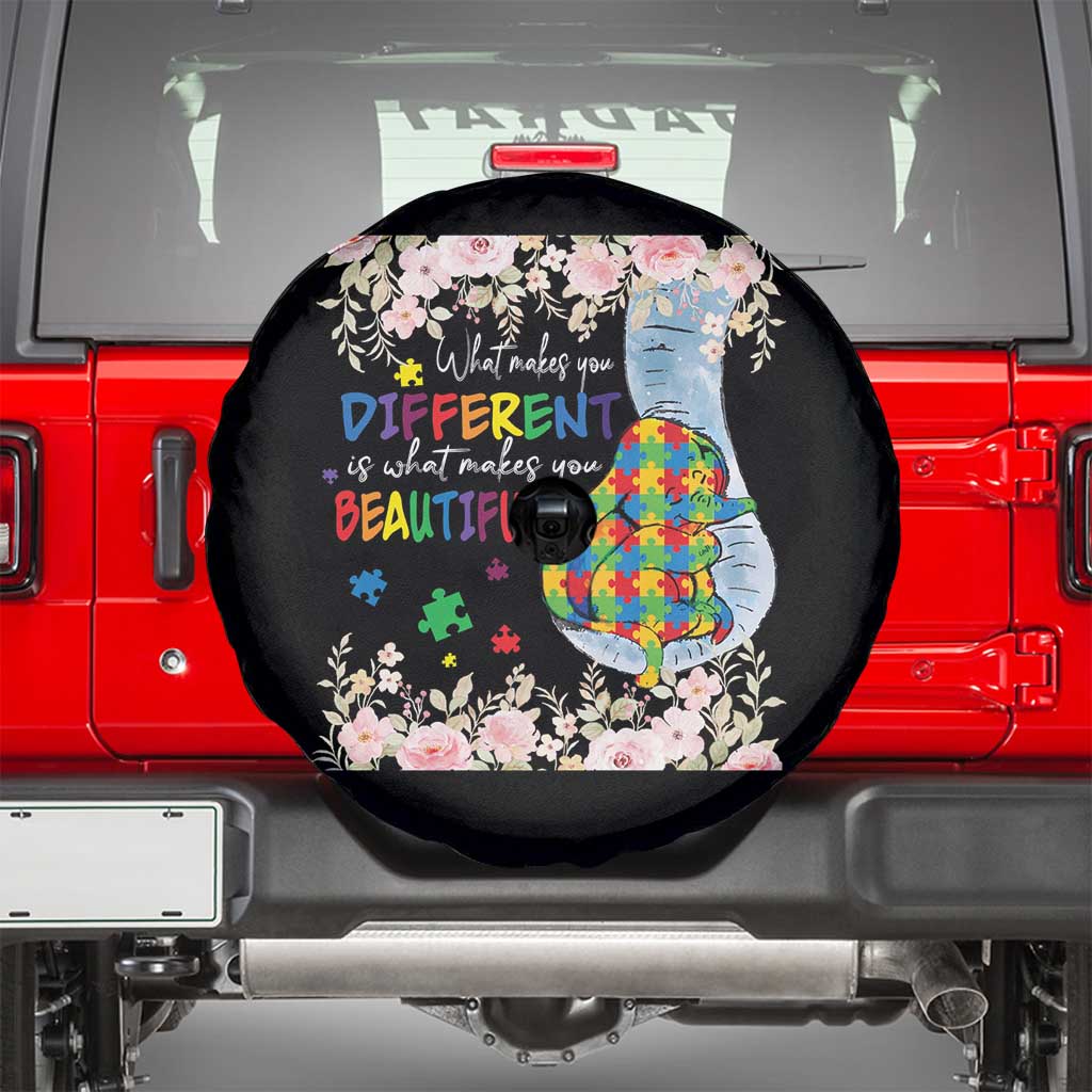 Autism Awareness Spare Tire Cover What Makes You Different Is What Makes You Beautiful Autistic Elephant Mom