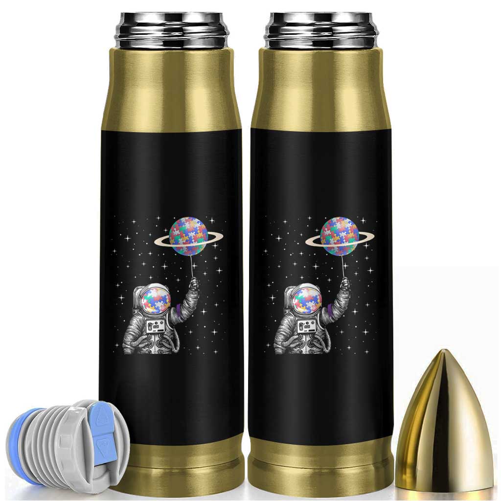 Autism Awareness Bullet Tumbler Astronaut Puzzle Balloon Autistic Outer Space