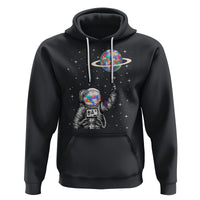 Autism Awareness Hoodie Astronaut Puzzle Balloon Autistic Outer Space - Wonder Print Shop