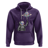 Autism Awareness Hoodie Astronaut Puzzle Balloon Autistic Outer Space - Wonder Print Shop