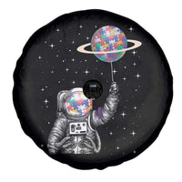 Autism Awareness Spare Tire Cover Astronaut Puzzle Balloon Autistic Outer Space