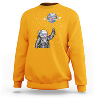 Autism Awareness Sweatshirt Astronaut Puzzle Balloon Autistic Outer Space - Wonder Print Shop