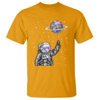 Autism Awareness T Shirt Astronaut Puzzle Balloon Autistic Outer Space - Wonder Print Shop