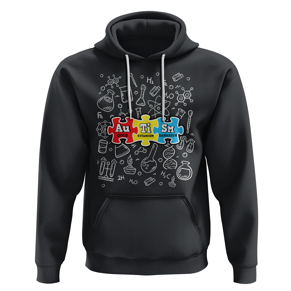 Autism Awareness Puzzle Periodic Table Autistic Hoodie - Wonder Print Shop