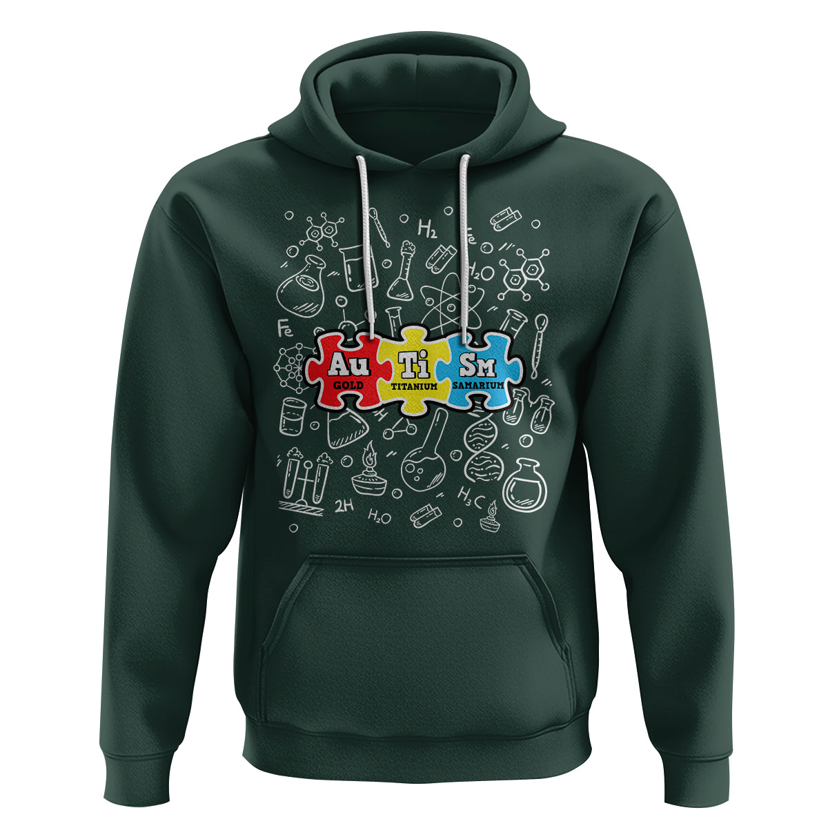 Autism Awareness Puzzle Periodic Table Autistic Hoodie - Wonder Print Shop