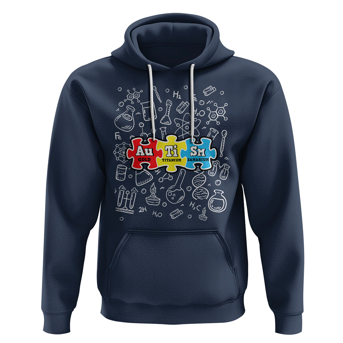 Autism Awareness Puzzle Periodic Table Autistic Hoodie - Wonder Print Shop