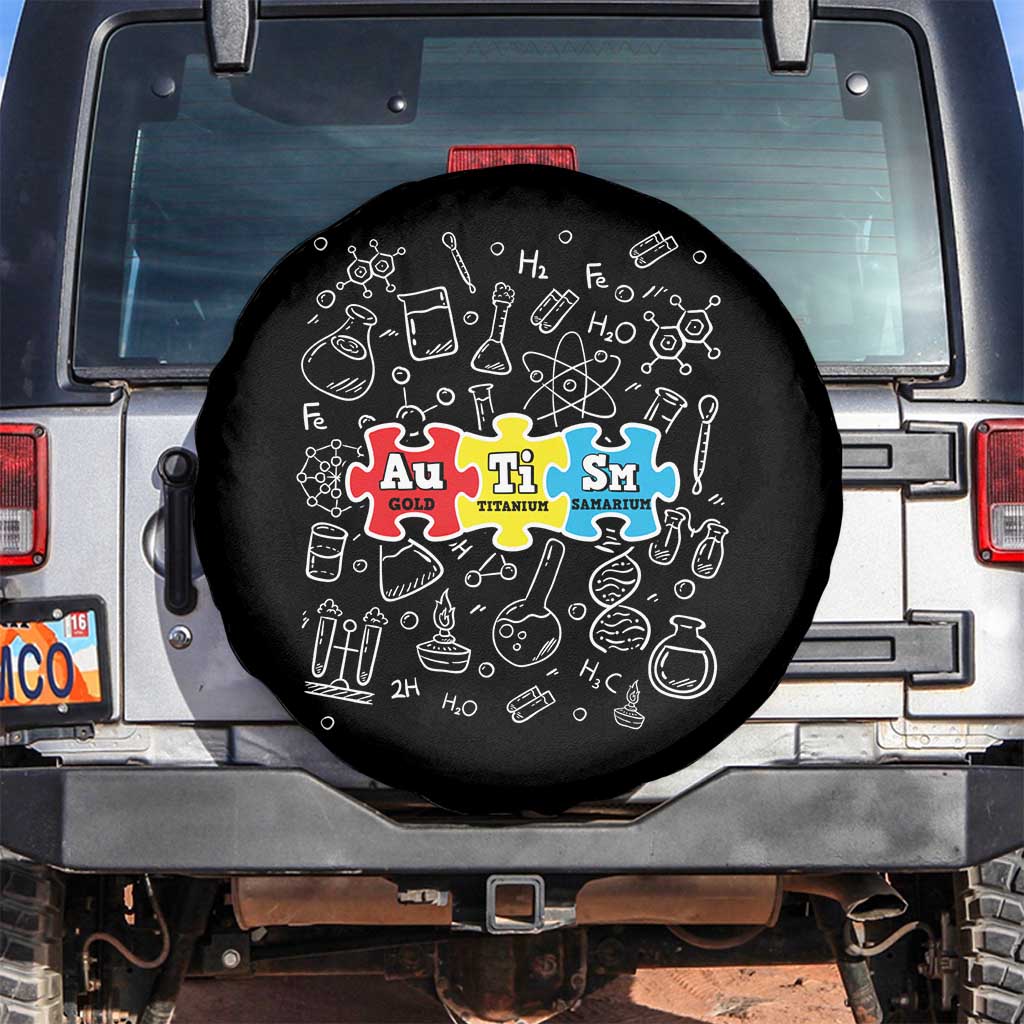 Autism Awareness Puzzle Periodic Table Autistic Spare Tire Cover
