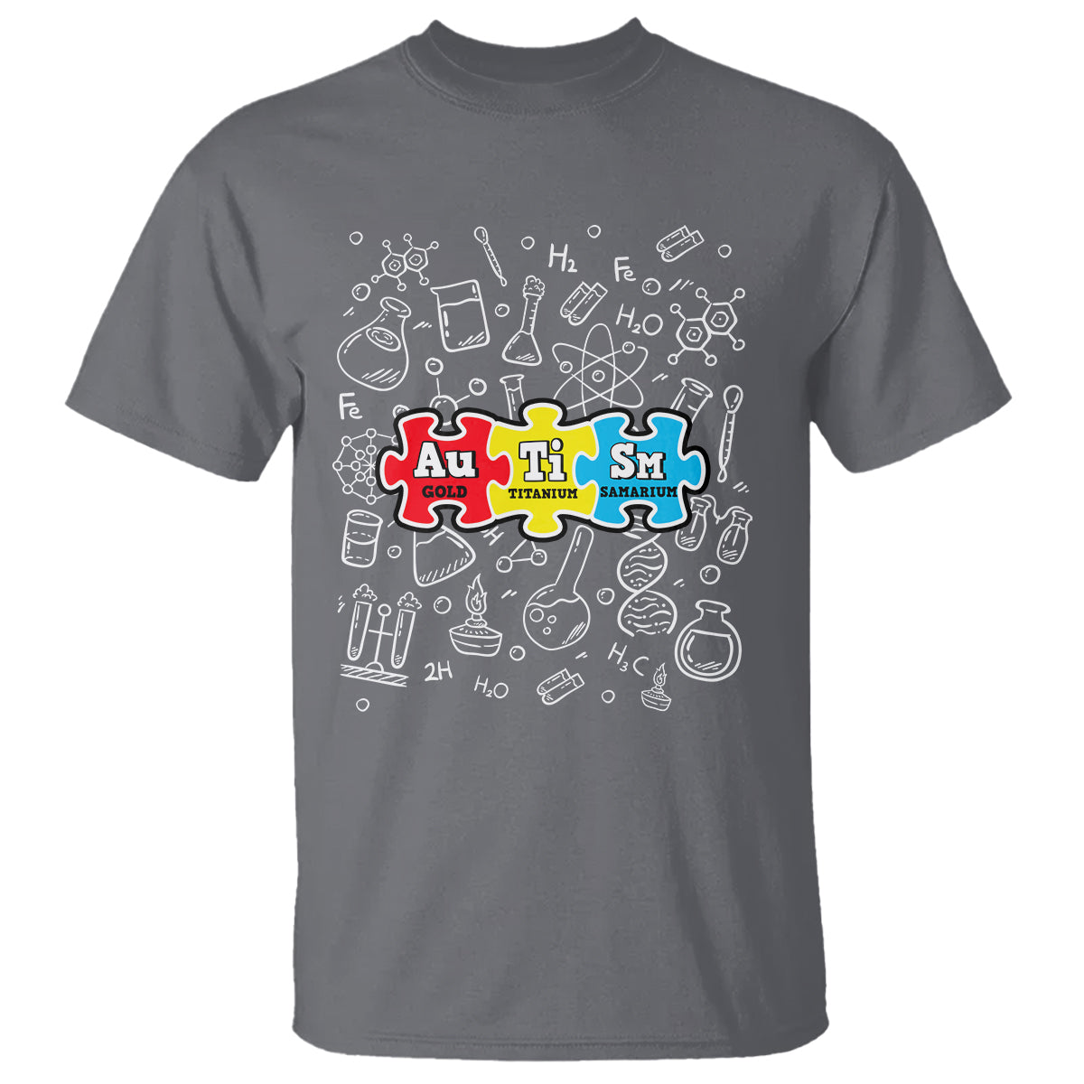 Autism Awareness Puzzle Periodic Table Autistic T Shirt - Wonder Print Shop