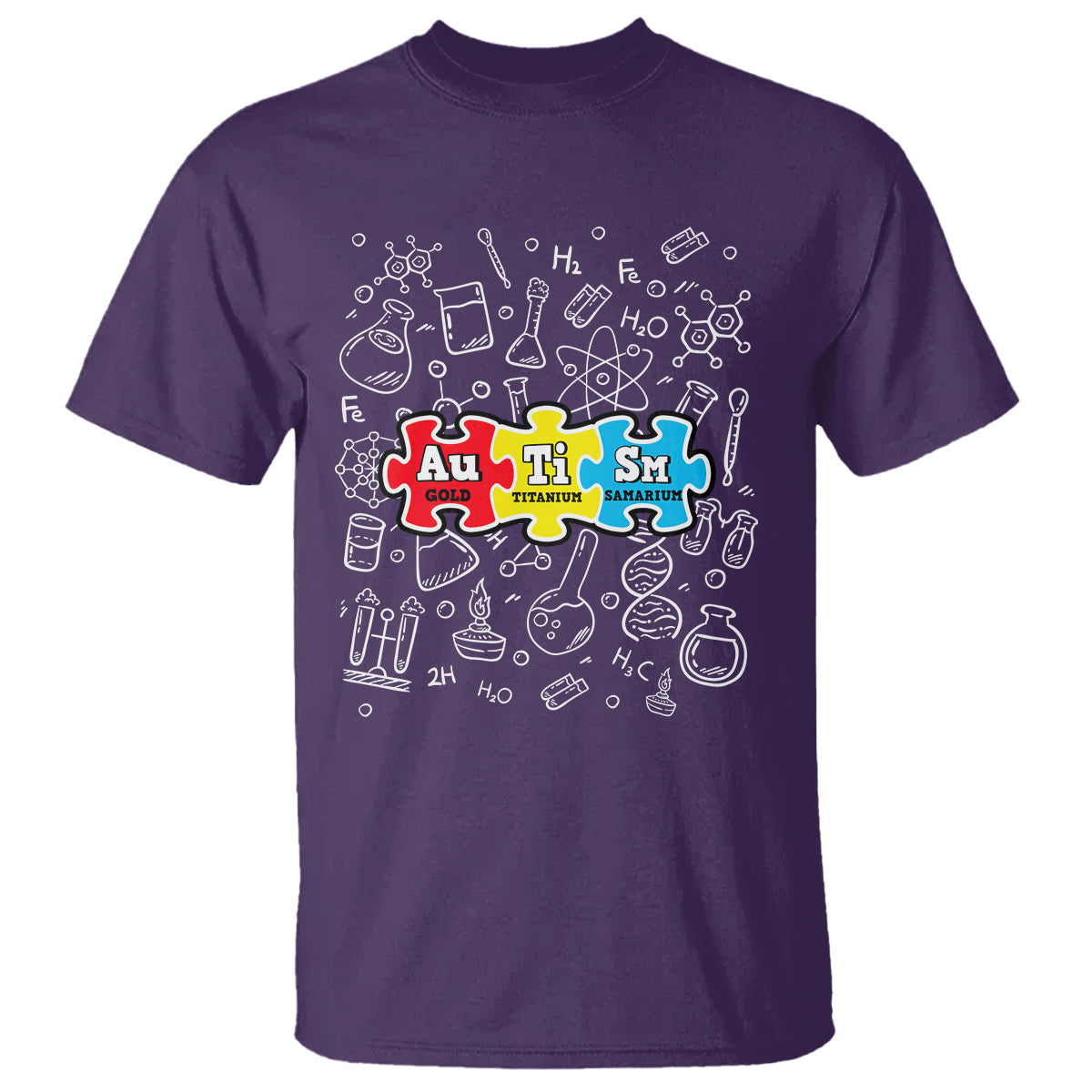 Autism Awareness Puzzle Periodic Table Autistic T Shirt - Wonder Print Shop