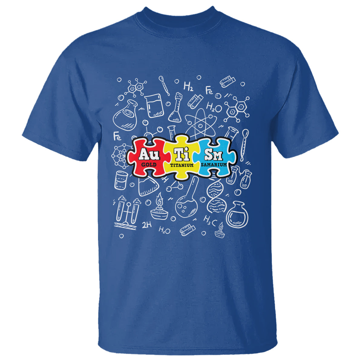 Autism Awareness Puzzle Periodic Table Autistic T Shirt - Wonder Print Shop