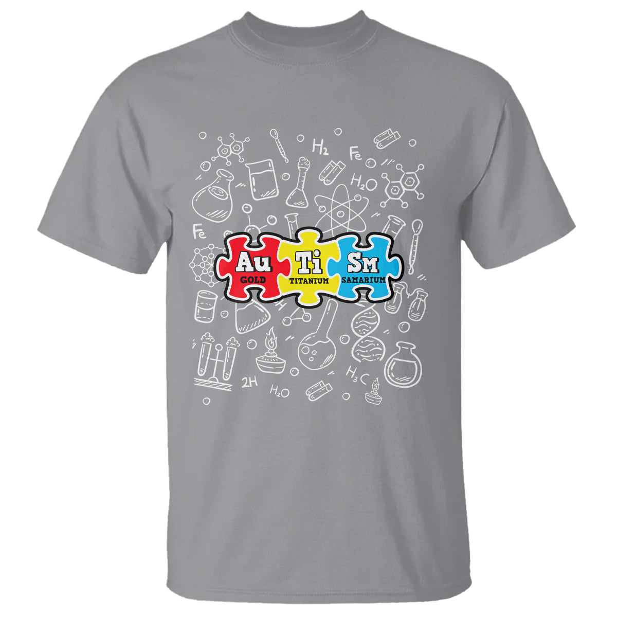 Autism Awareness Puzzle Periodic Table Autistic T Shirt - Wonder Print Shop