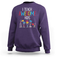 Autism Awareness Sweatshirt I Teach Awesome Kids Funny Puzzle Special Education Teacher - Wonder Print Shop