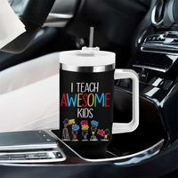 Autism Awareness Tumbler With Handle I Teach Awesome Kids Funny Puzzle Special Education Teacher