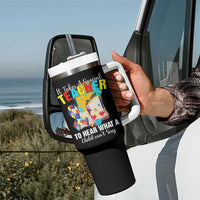 Autism Awareness Tumbler With Handle It Takes A Special Teacher To Hear What A Child Can't Say