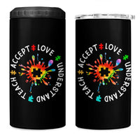 Autism Awareness 4 in 1 Can Cooler Tumbler Special Teacher Teach Accept Understand Love