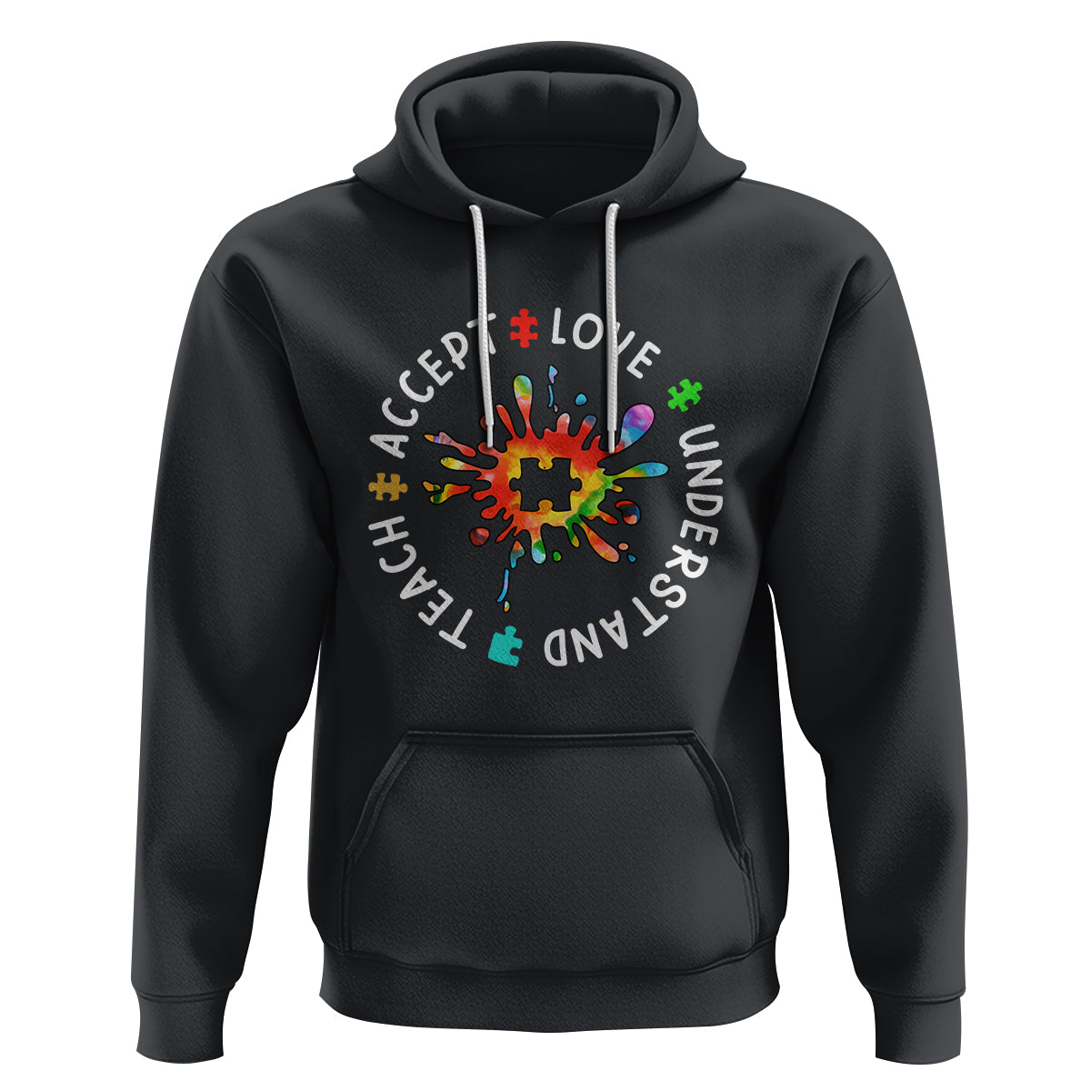 Autism Awareness Hoodie Special Teacher Teach Accept Understand Love - Wonder Print Shop