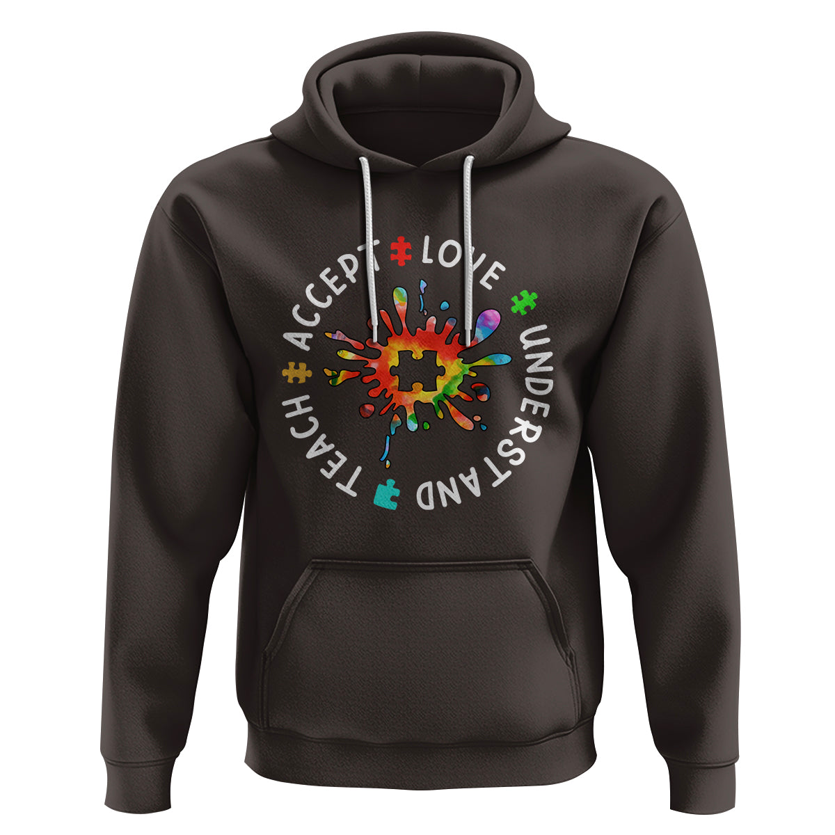 Autism Awareness Hoodie Special Teacher Teach Accept Understand Love - Wonder Print Shop