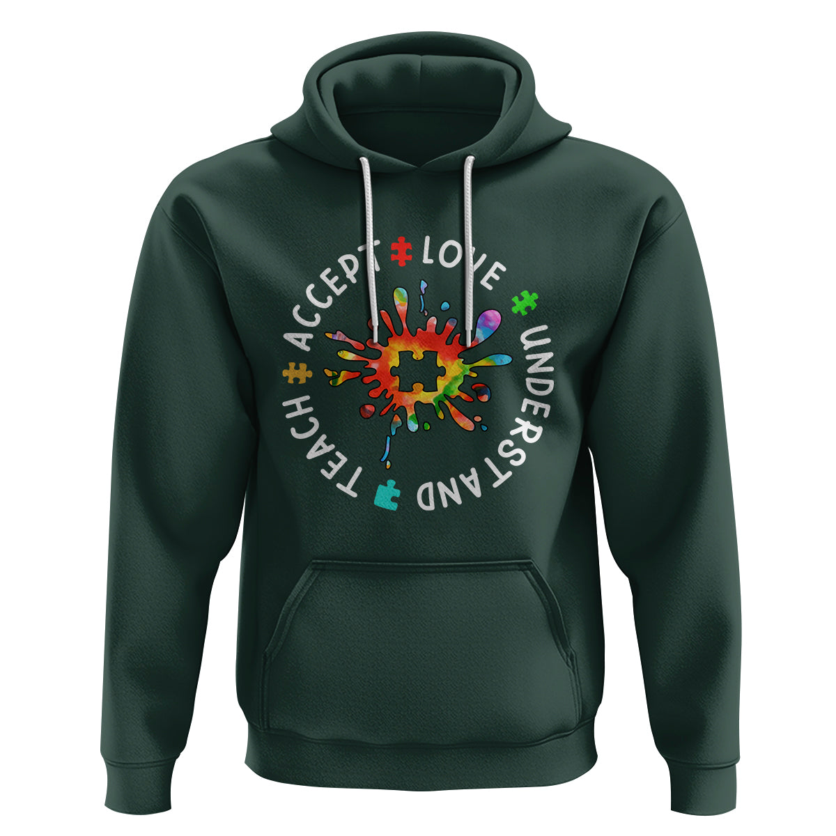 Autism Awareness Hoodie Special Teacher Teach Accept Understand Love - Wonder Print Shop
