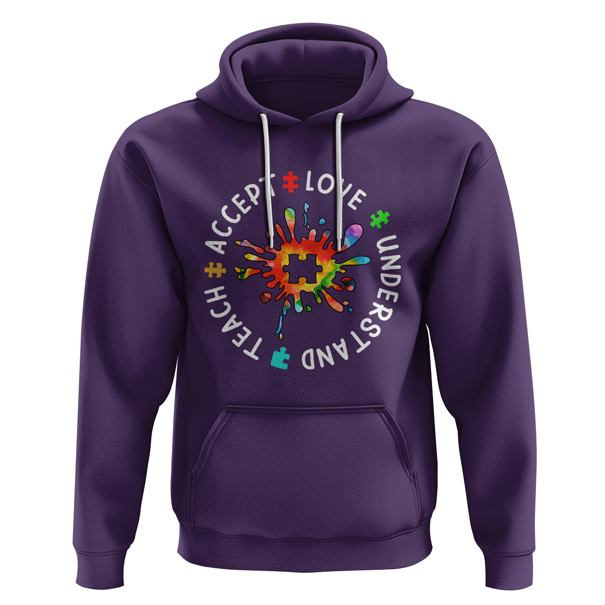 Autism Awareness Hoodie Special Teacher Teach Accept Understand Love - Wonder Print Shop