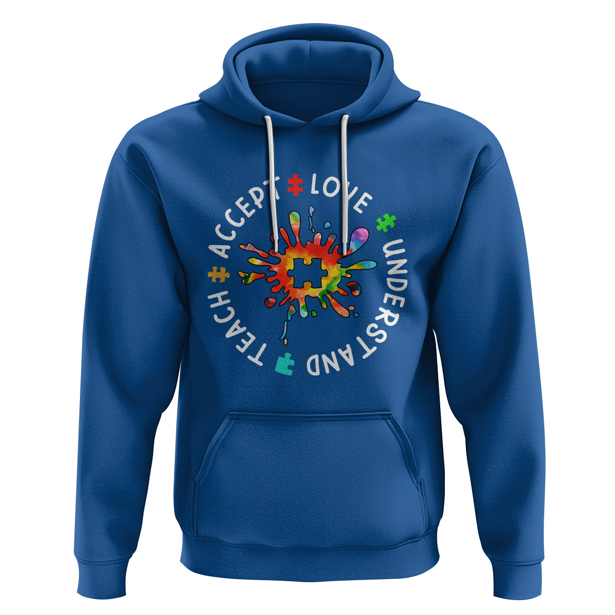 Autism Awareness Hoodie Special Teacher Teach Accept Understand Love - Wonder Print Shop
