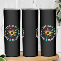 Autism Awareness Skinny Tumbler Special Teacher Teach Accept Understand Love