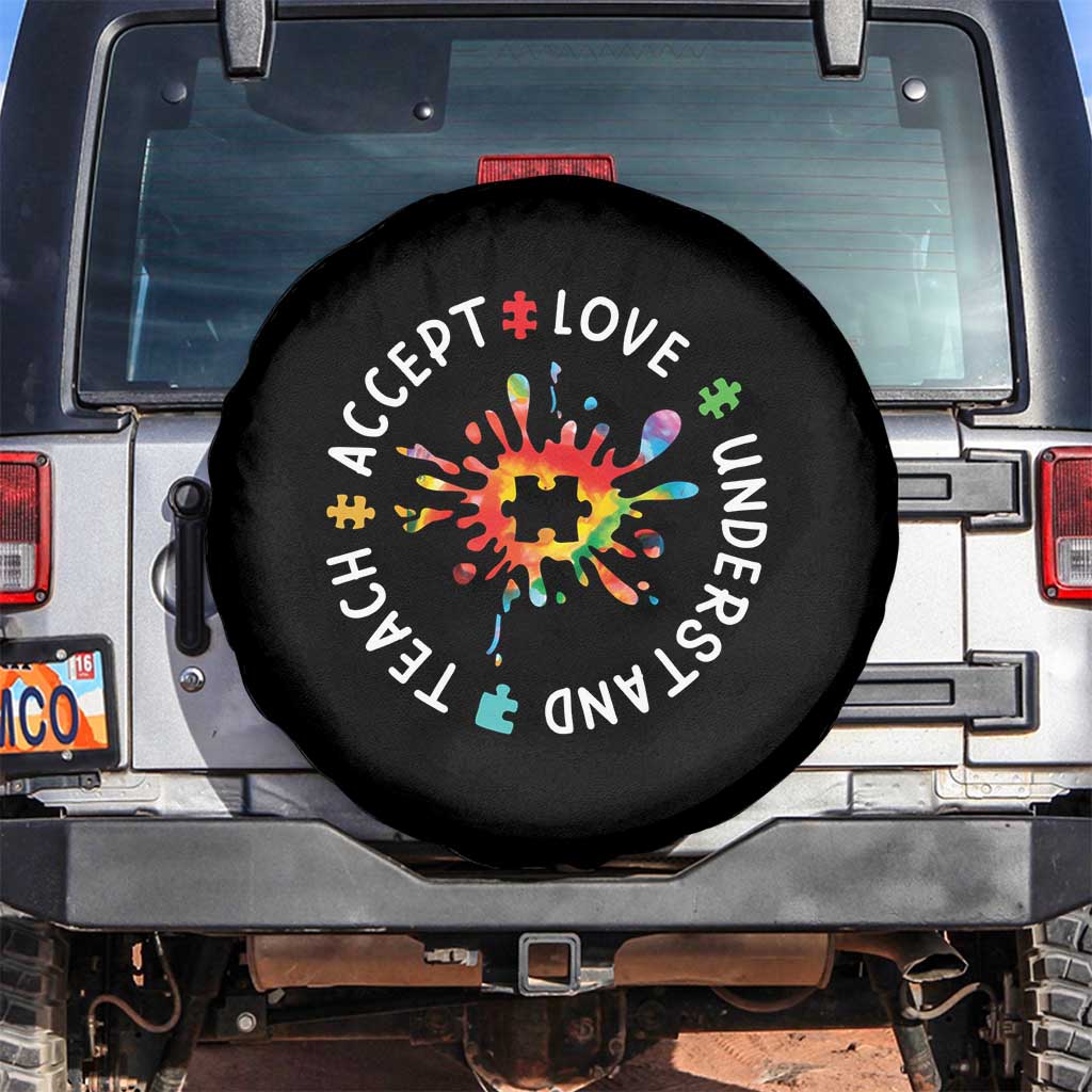 Autism Awareness Spare Tire Cover Special Teacher Teach Accept Understand Love