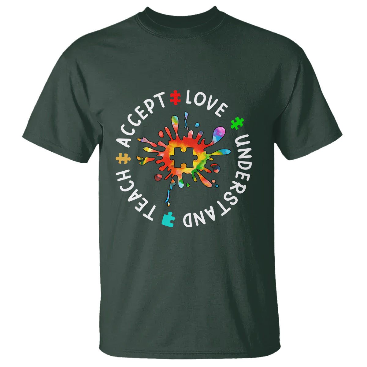 Autism Awareness T Shirt Special Teacher Teach Accept Understand Love - Wonder Print Shop
