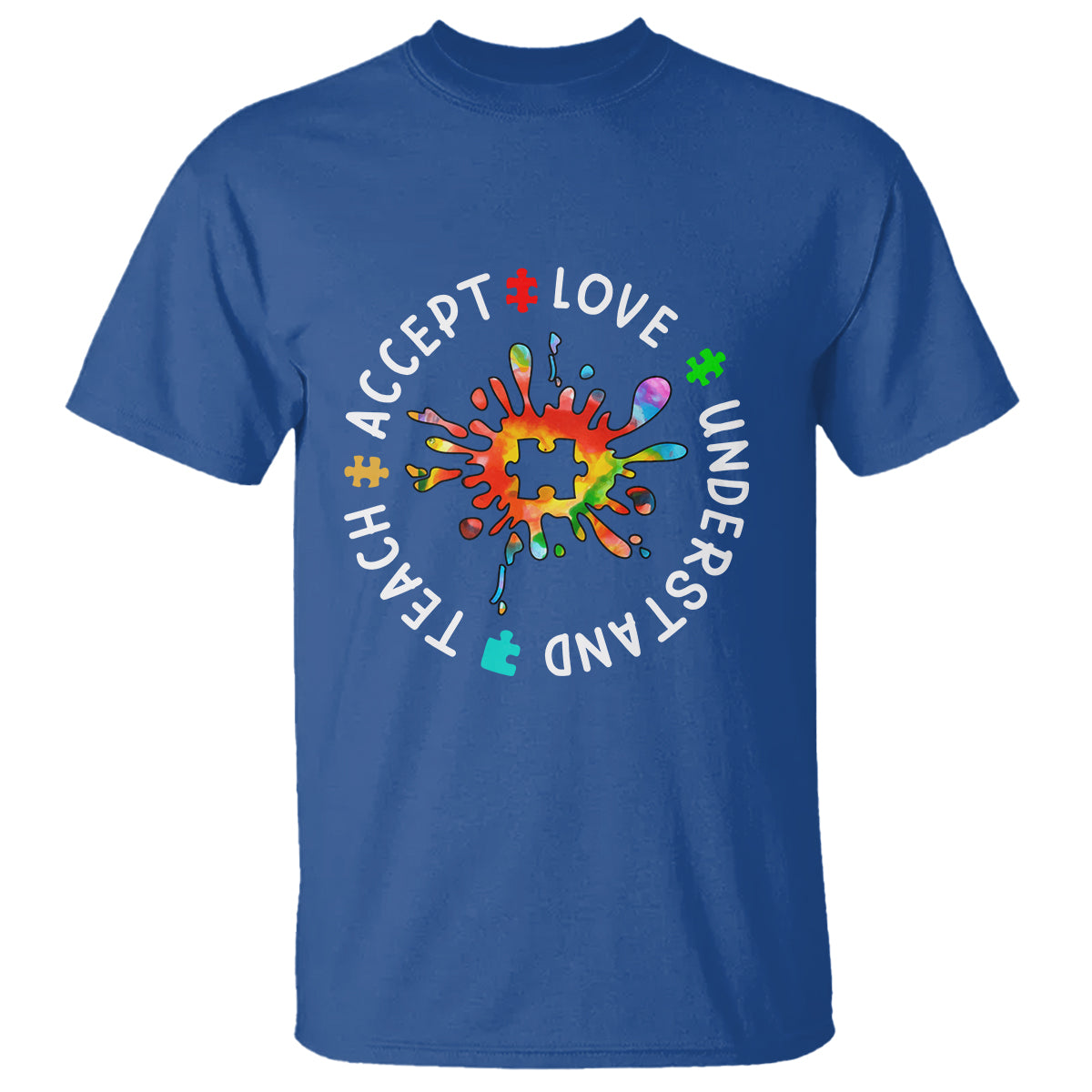 Autism Awareness T Shirt Special Teacher Teach Accept Understand Love - Wonder Print Shop