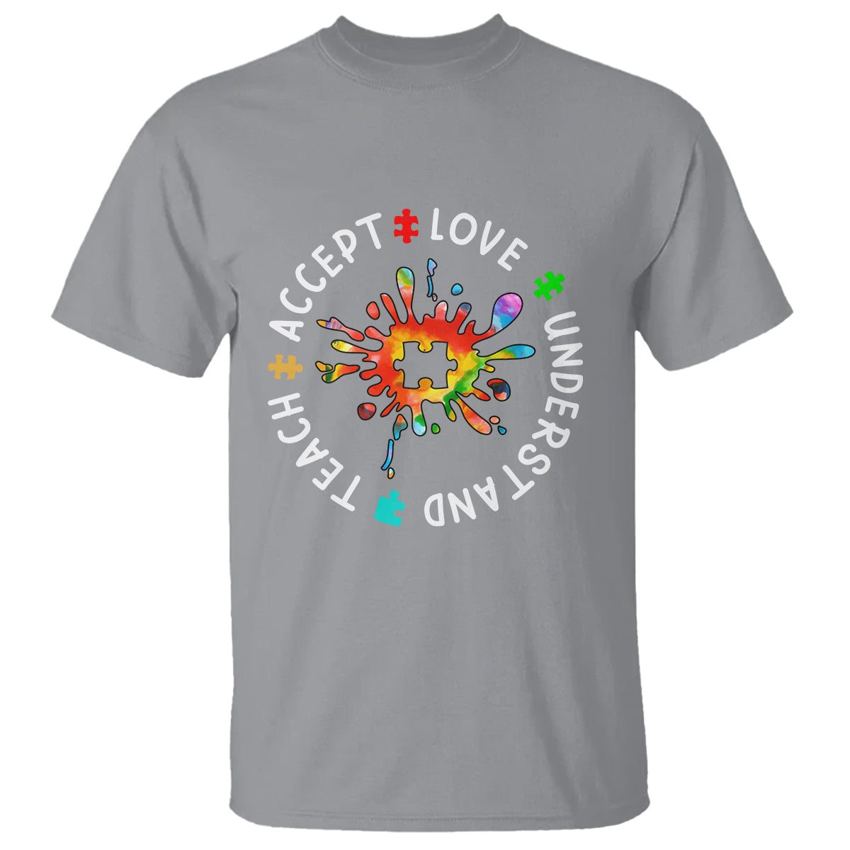 Autism Awareness T Shirt Special Teacher Teach Accept Understand Love - Wonder Print Shop
