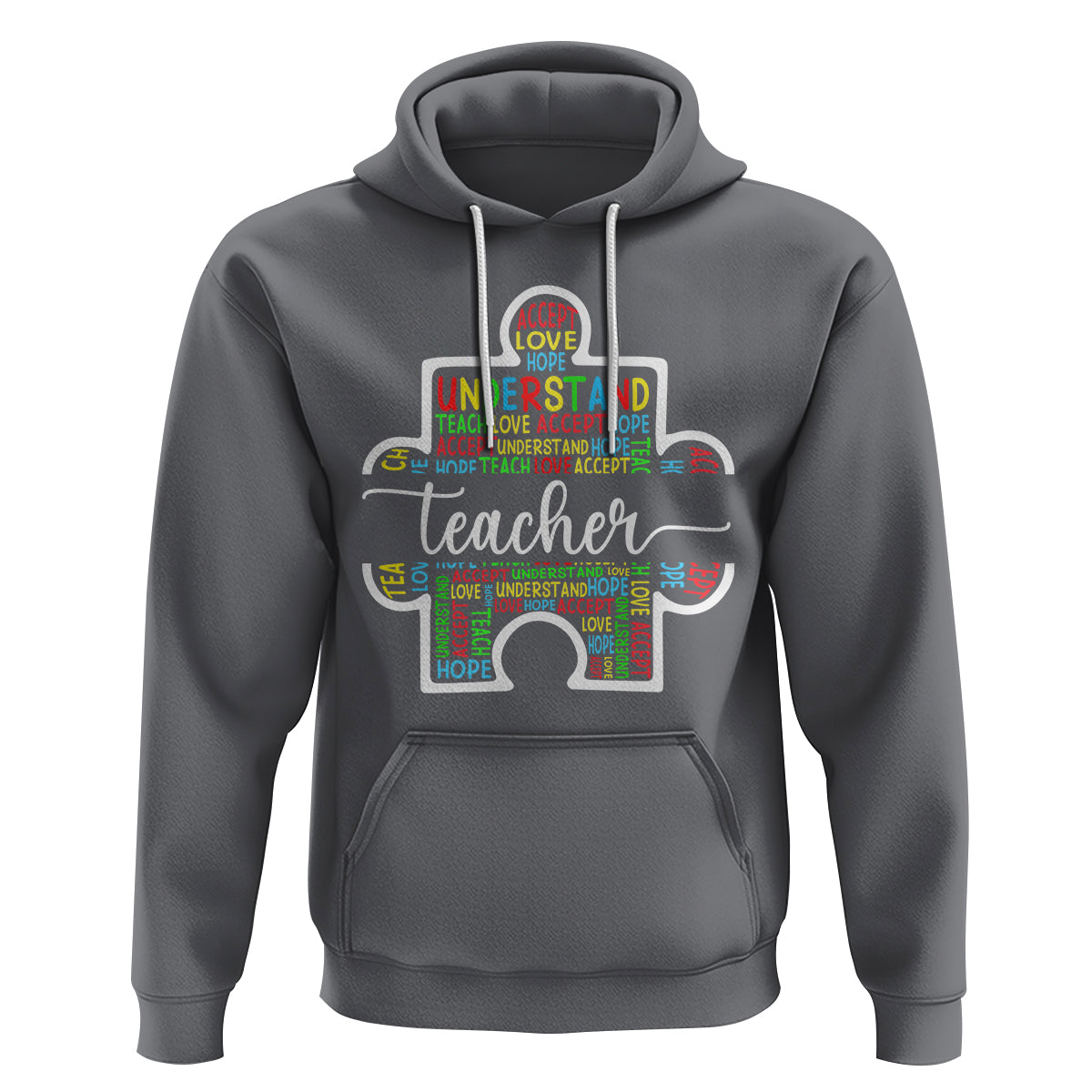 Autism Awareness Hoodie Special Teacher Teach Accept Understand Love - Wonder Print Shop