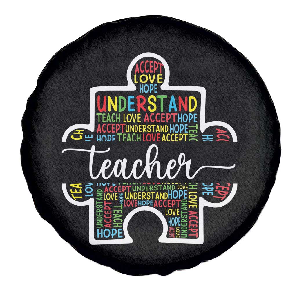 Autism Awareness Spare Tire Cover Special Teacher Teach Accept Understand Love