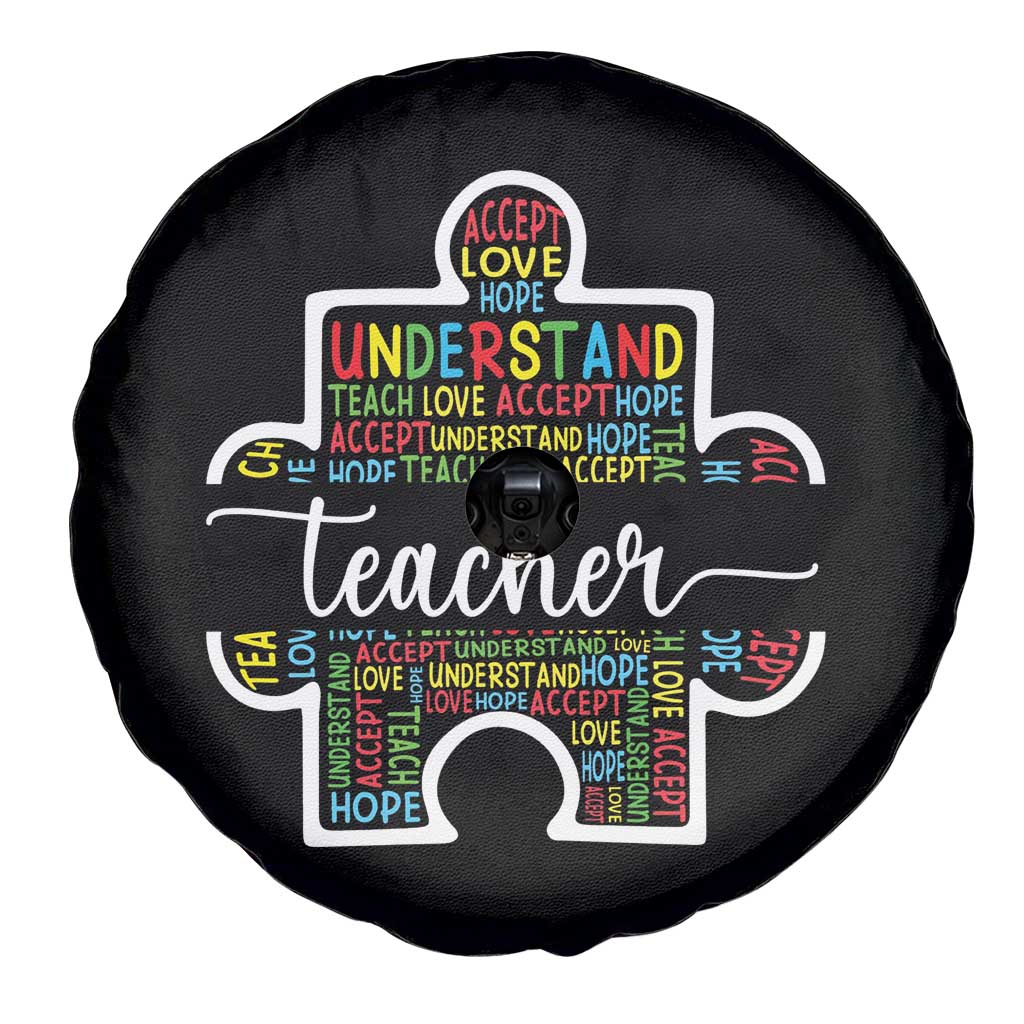 Autism Awareness Spare Tire Cover Special Teacher Teach Accept Understand Love