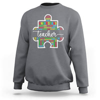 Autism Awareness Sweatshirt Special Teacher Teach Accept Understand Love - Wonder Print Shop