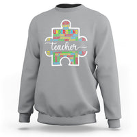 Autism Awareness Sweatshirt Special Teacher Teach Accept Understand Love - Wonder Print Shop