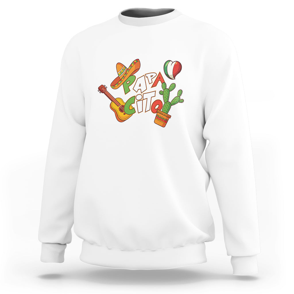Cinco De Mayo Sweatshirt Papacito Family Matching Mexican Dad - Wonder Print Shop