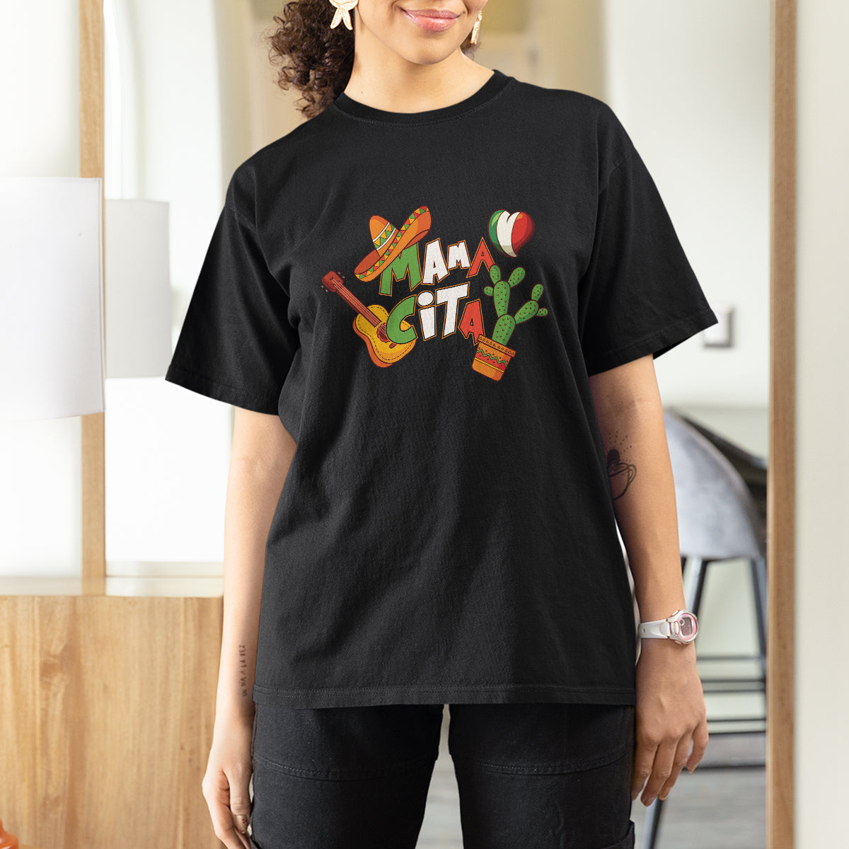 Cinco De Mayo T Shirt For Women Mamacita Family Matching Mexican Mom - Wonder Print Shop