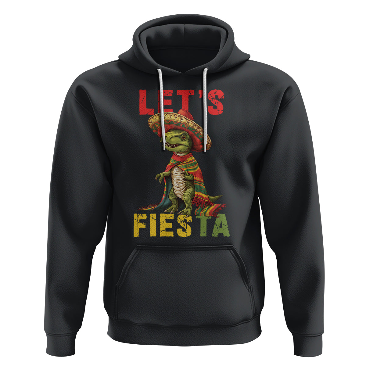 Cinco De Mayo Hoodie Let's Fiesta Mexican Dinosaur Toddler Boys - Wonder Print Shop