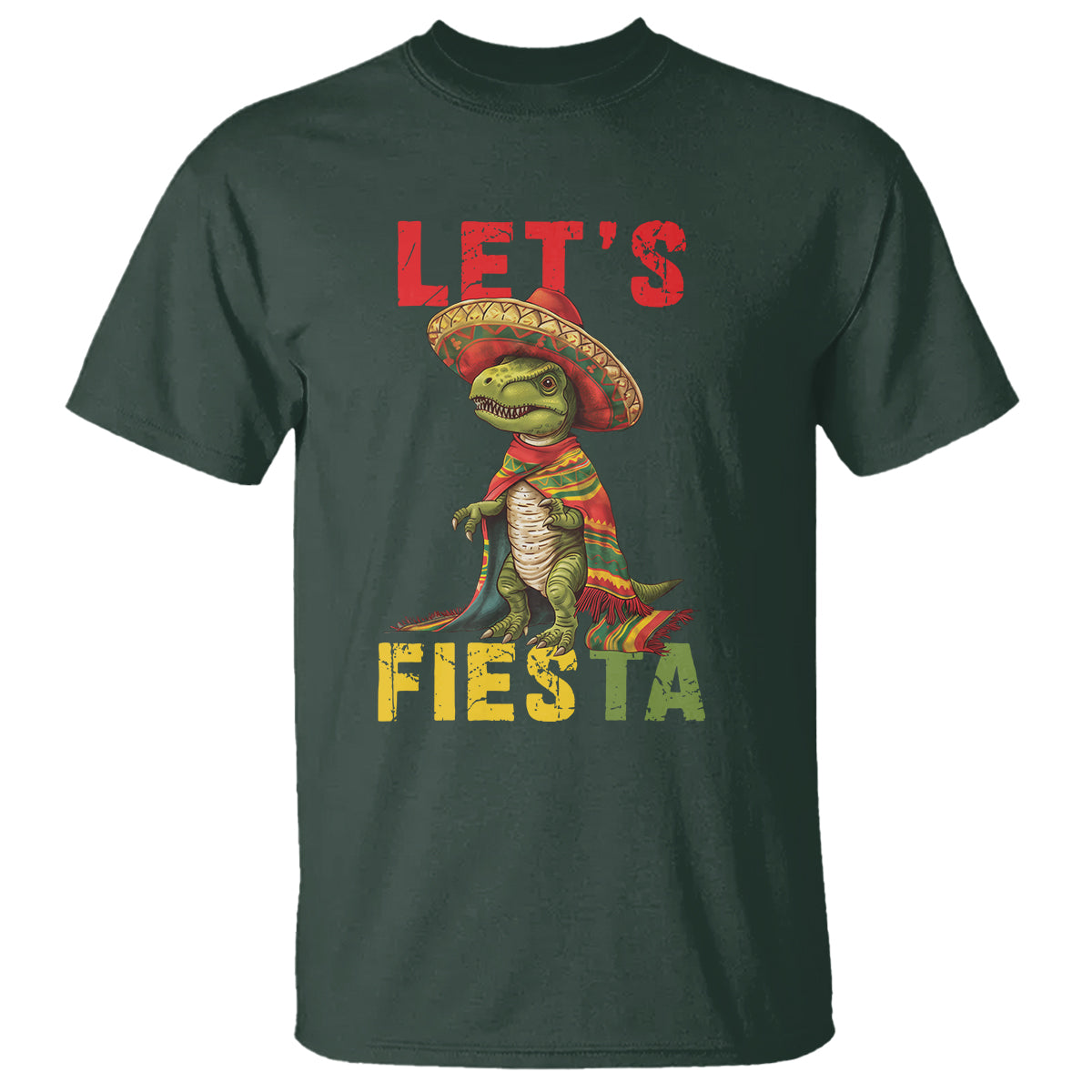 Cinco De Mayo T Shirt Let's Fiesta Mexican Dinosaur Toddler Boys - Wonder Print Shop