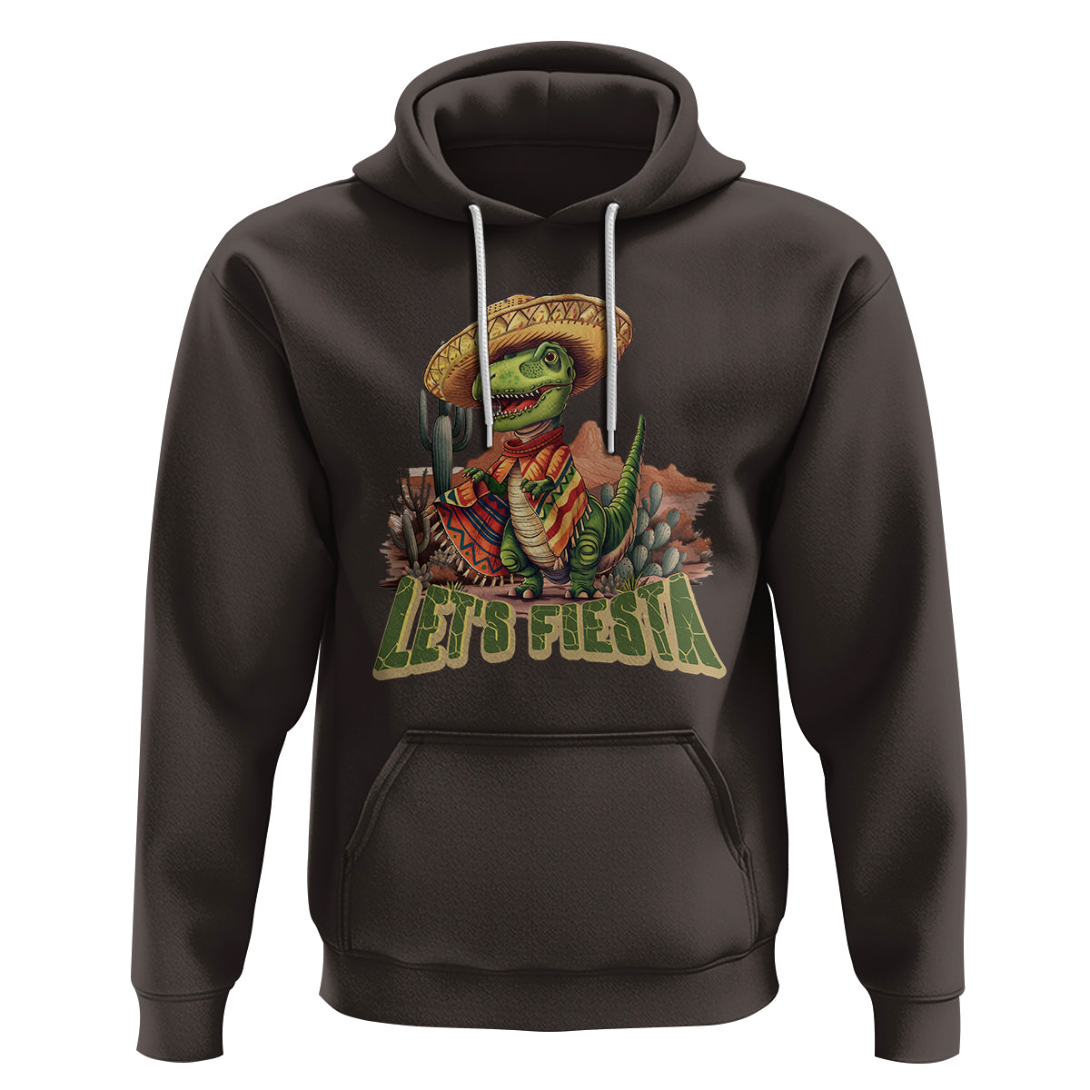 Cinco De Mayo Hoodie Let's Fiesta Mexican Dinosaur Toddler Boys - Wonder Print Shop