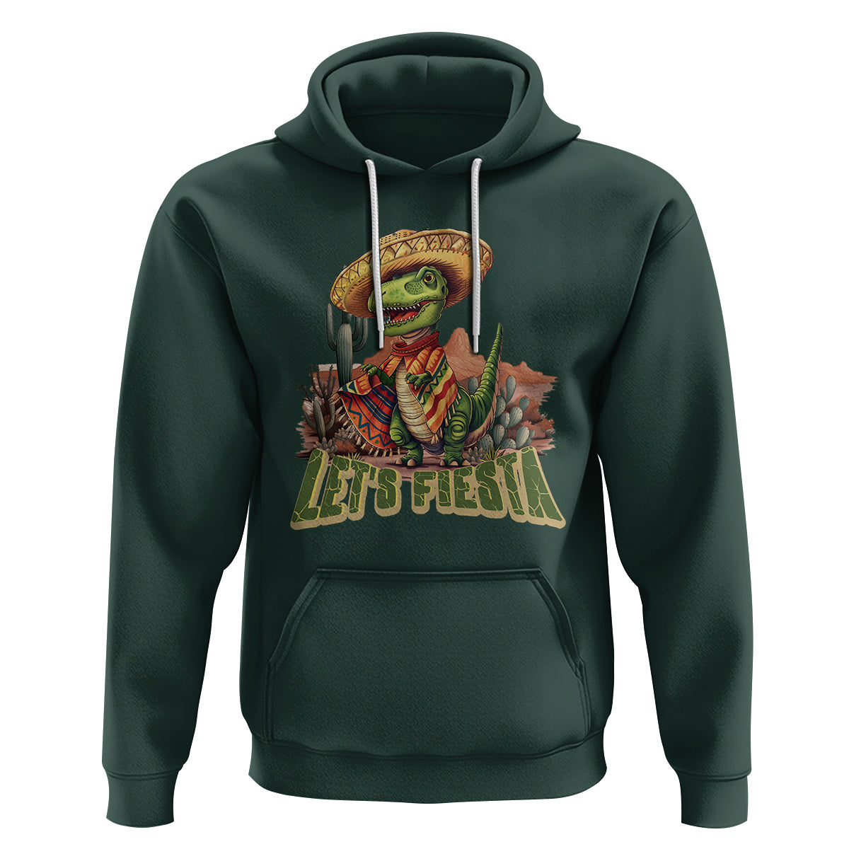 Cinco De Mayo Hoodie Let's Fiesta Mexican Dinosaur Toddler Boys - Wonder Print Shop