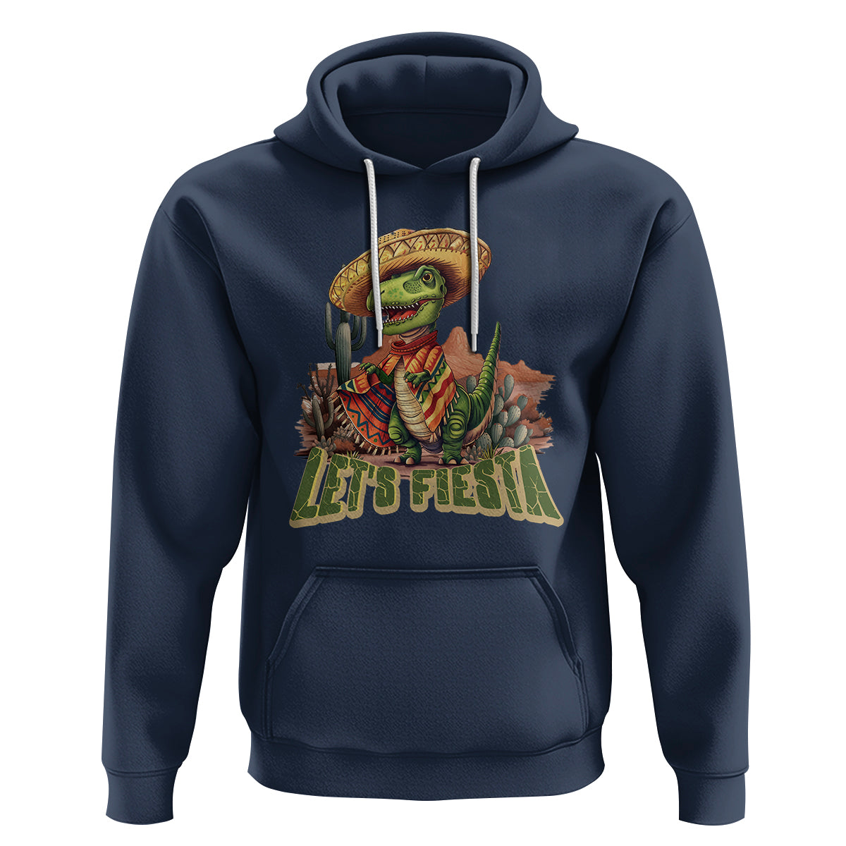 Cinco De Mayo Hoodie Let's Fiesta Mexican Dinosaur Toddler Boys - Wonder Print Shop